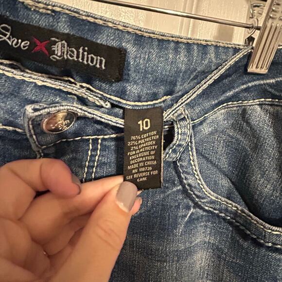 Women’s Love Nation Bootcut Jeans Size 10 Y2K Denim - Picture 6 of 8